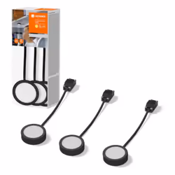 Faretti led ad incasso Ledvance 3x3W 3000K nero 3pz - LUM791589 Faretti led ad incasso ideali per sottopensili -Potenza: 3 x ...