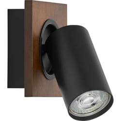 Ledvance - decor spot mercury 1 x 3,4W, 230lm, aspetto legno, nero, faretto, teste orientabili, utilizzo versatile, faretto per interni, lampade led