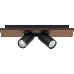 Ledvance - decor spot mercury 2 x 3,4W, 460lm, aspetto legno, nero, faretto, teste orientabili, utilizzo versatile, faretto per interni, lampade led