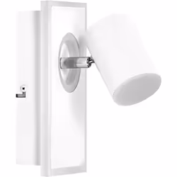 Plafoniera da superficie con faretti flessibili, sorgente luminosa selezionabile tramite interruttore a parete. Caratteristic ...