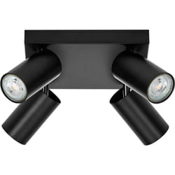 Ledvance - led spot octagon pl 4 x 3,4W, GU10, 920lm, nero, temperatura colore 2.700K, luce calda, lampada led intercambiabile, ideale per interni,