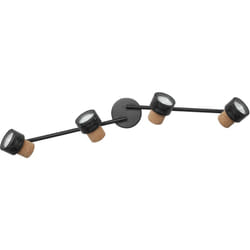 Ledvance - decor spot cork 4 x 3,4W, 920lm, nero, faretto, teste orientabili, utilizzo versatile, faretto per interni, led sostituibili, dimmerabile,