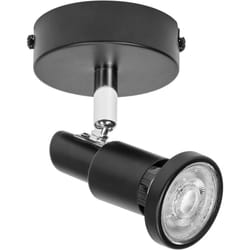 Led spot GU10: 1 x 3,4W, 230lm, nero, temperatura colore 2700K, luce calda, design senza tempo, lampadina led intercambiabile, ideale per interni,