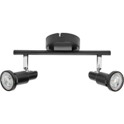 Ledvance - led spot GU10: 2 x 3,4W, 460lm, nero, temperatura colore 2700K, luce calda, design senza tempo, lampadina led intercambiabile, ideale per