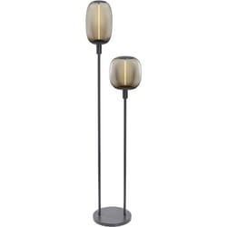 Ledvance - decor stick floor: Lampada da terra, 2 x E27, grigio scuro, acciaio inossidabile, scenari luminosi personalizzati, interruttore a pedale,