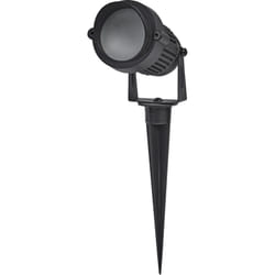 Endura hybrid spot spike Lampada da parete ibrida per esterni, 1 w, 60 lm, luce bianca calda, 3000 k, nero, alluminio, IP44 e IP67, solare e rete.