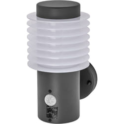 Endura style rondo wall Lampada da parete per esterno, 9,5W, 700lm, grigio scuro, rilevatore di movimento, sensore di luce, IP44, 3000K, luce bianca