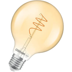 Lampadina led Vintage 1906 Globo, luce bianca calda, filamento a spirale, 3,4W, 470lm, attacco E27, vetro oro, 95 mm, 2700K. - Osram