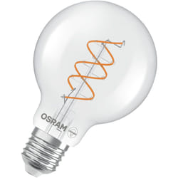 Vintage 1906 Globe è una dimmerabile di colore bianco caldo dalla classica forma sferica con un filamento a spirale. Offre 7,2 w per 806 lm, attacco