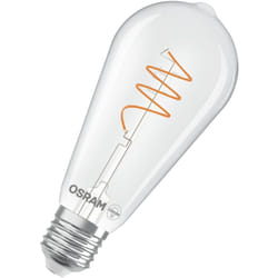 Vintage 1906 Edison è una lampada led a luce bianca calda con un filamento a spirale a forma di lampadina Edison. Offre 3,4 w per 470 lm, attacco
