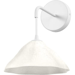 Ledvance - luce a parete Decor Lotus Leaf, col. bianco, in metallo e cartapesta, E14, lunghezza 219 mm, paralume in materiale riciclato, sostenibile