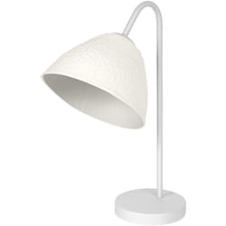 LEDVANCE luce da tavolo Decor Camel Bell, col. bianco, in metallo e cartapesta, E14, dimmerabile, lunghezza 220 mm, paralume in materiale riciclato,