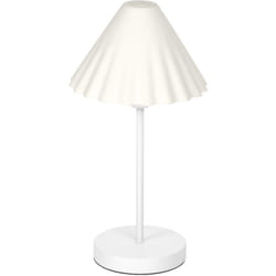 Ledvance - luce da tavolo Decor Pulp, col. bianco, in metallo e cartapesta, E14, dimmerabile, diametro 218 mm, paralume in materiale riciclato,