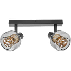 Ledvance - decor Lampada Spot Firefly Black, stile industriale, 2 x 2,8 w, 500 lm, 2700 k, corpo in metallo e vetro, attacco E14, montaggio semplice,