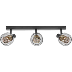 Ledvance - decor Lampada Spot Firefly Black, stile industriale, 3 x 2,8 w, 750 lm, 2700 k, corpo in metallo e vetro, attacco E14, montaggio semplice,