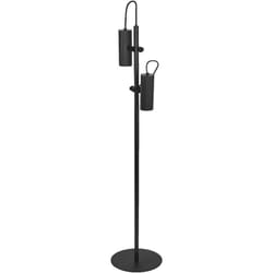 Ledvance - Lampada da terra decor Drums, metallo nero e gesso, 2 prese GU10, illuminazione moderna, stile minimalista per tutti gli spazi.