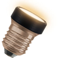 Led star flat da 3,5 w (come 26 w), 270 lm/2700 k, bianco caldo 827, satinato, plastica nera, con filettatura E27, dimmerabile a 3 vie tramite