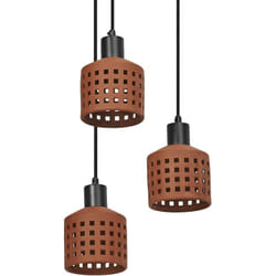 Ledvance - Lampada a sospensione Décor Clay Windows pl 3XE27 Marrone