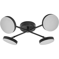 Ledvance - Decor Spot Moon luminaire black, 4 adjustable lamp heads crosswise, 21 w, 1,120 lm, 3,000 k, metal housing, minimalist design, simple