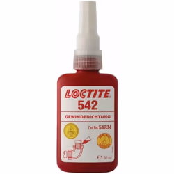Guarnizione filettata Loctite 542 Utilizzato per proteggere e densificare tubi e connettori in metalli Temprato sotto la chiu ...