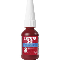Loctite - 243, Adesivo frenafiletti blu a media resistenza, Frenafiletti per dadi e bulloni, Frenafiletti medio resistente a urti e vibrazioni, 1