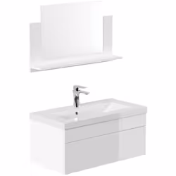 Specifiche del prodotto: Materiale del lavello: ceramica Materiale del mobile: legno Colore: bianco lucido Made in Germany Le ...