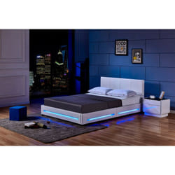 Home deluxe - Letto a led asteroid Colore: Bianco, Dimensioni: 140 x 200 cm