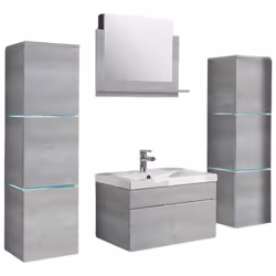 Specifiche del prodotto: Materiale lavello: ceramica Materiale mobile: legno Colore: grigio Made in Germany Le ante e i casse ...