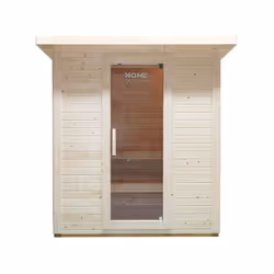 Specifiche del prodotto: (L x Px A) 221x 217 x 220 cm Stufa per sauna da 6 kW Fino a 4 persone Porta in vetro composta da 6 v ...