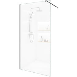 HOME DELUXE - cabina doccia ESG vetro BAKI nero Dimensioni: 140x200 cm