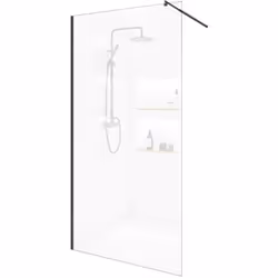 Specifiche del prodotto: Colore profilo: nero 10 mm ESG - vetro di sicurezza (vetro di sicurezza temperato) Materiale del tel ...