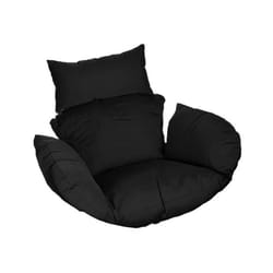 Poltrona sospesa in polyrattan cielo Colore: Nero, Caratteristiche: Solo cuscino - Home Deluxe