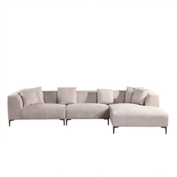 HOME DELUXE - Divano angolare TORINO - 344 x 178 cm beige Display laterale: destra
