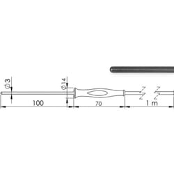 Greisinger GF 1T-T3-AA-BNC Sonda ad immersione -70 fino a +250 °C Sensore tipo Pt1000