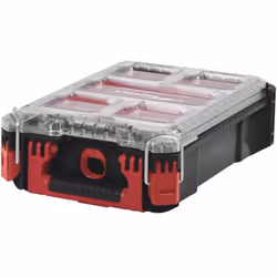 Cassetta COMPACT ORGANISER Serie: PACKOUT™ Maniglia Lucchettabile: Si Grado di protezione: IP65 Scomparti interni: 5 Angoli r ...