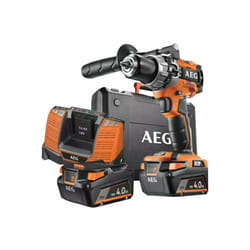 AEG - Trapano a percussione Brushless 18V - 2 batterie 4.0Ah - 1 caricatore BSB18C2BL-402C
