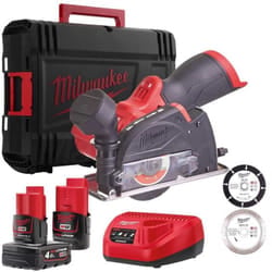 Milwaukee - Mini troncatrice con disco 76mm e batteria M12 M12 FCOT-422X