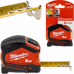 Autolock Premium 5m Maßband aufgerollt Originalprodukt eines renommierten Unternehmens Milwaukee ® Länge: 5 m Bandbreite: 25 ...