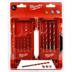 Betonbohrer-Set 4-10 mm 8-tlg. Milwaukee Premium Class Cylindrical Zylindrischer Schaft Artikelnummer: 4932471192 Anzahl in d ...