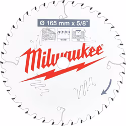 Presentazione: Lama da sega circolare MILWAUKEE 40 denti 1,6 x 165 mm 4932471312, adatta a tutti i tipi di legno: legno duro, ...