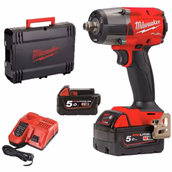 Il prodotto contiene: PISTOLA A PROIETTILE M18 FUEL™ ½″ CON ATTACCO O'RING (QUANTITÀ 2) BATTERIA AL LITIO ROSSA M18™ 5,0 AH ( ...