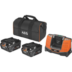 2 batterie Pro Lithium 18V AEG - 5,0 Ah - L1850SHD - Caricabatterie - Borsa - SETLL1850SHD