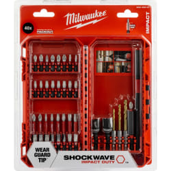 Milwaukee - shockwave Bohrer-, Steckschlüssel- und Bit-Set - 40-teilig