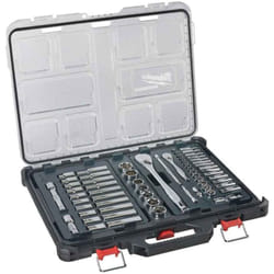 Set Metrico Di Cricchetto e Bussole Da1/4' & 1/2' In Packout™ Organiser Slim - 63 Pezzi - Milwaukee