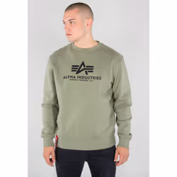 Alpha Industries Basic Felpa, verde, dimensione S per uomo