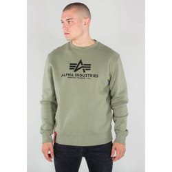 Alpha Industries Basic Felpa, verde, dimensione S per uomo