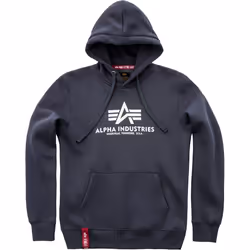 Alpha Industries Basic Felpa con cappuccio, grigio, dimensione S per uomo