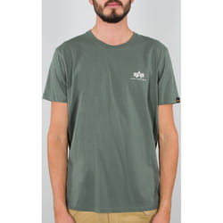 Alpha Industries Basic T Small Logo T-shirt, verde, dimensione XS per uomo