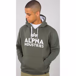 Alpha Industries Foam Print Felpa con cappuccio, verde, dimensione XS per uomo