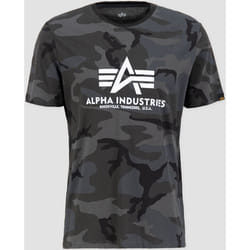 Alpha Industries Basic Camo Maglietta, nero-multicolore, dimensione S per uomo